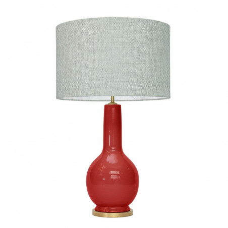 1764 - Lamp and Linen Shade (74cm height)