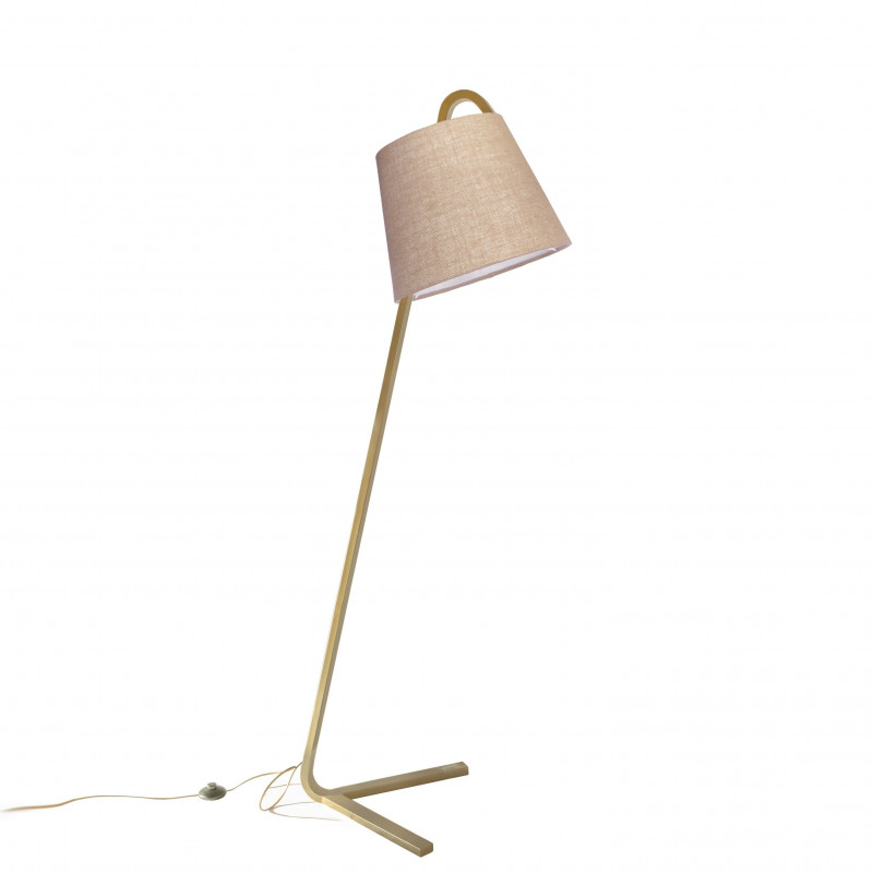 Floor Lamp with Sack Shade