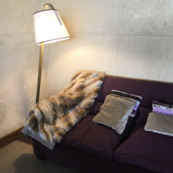 Floor Lamp with Sack Shade