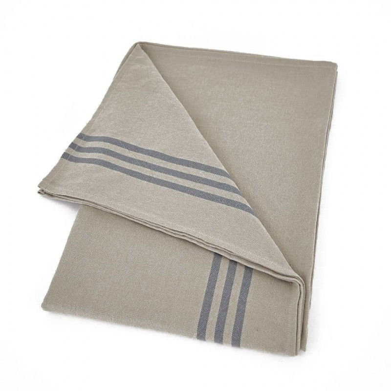 Maxime Blue & Linen Tablecloth