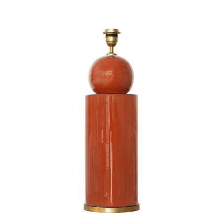 1837 - Lampara (Altura 49cm) Con peana dorada lisa