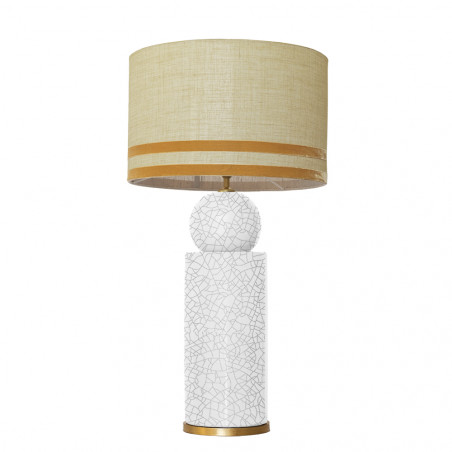 1837 - Lamp and Linen Svel Gris Piedra, velvet, gold base (77cm height).