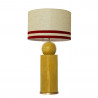 1837 - Lamp and Linen Svel Gris Piedra, velvet, gold base (77cm height).