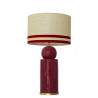 1838 - Lamp and Linen Stone Grey, velvet, gold base (67cm height).