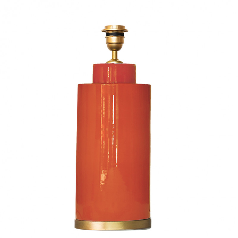 1728 - Small lamp (33.5cm height) with gold colour base