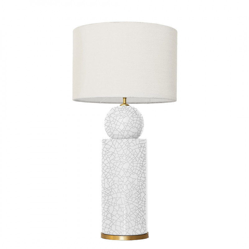 1837 - Lamp and Sack Shade (77cm height) Gold base flat design.