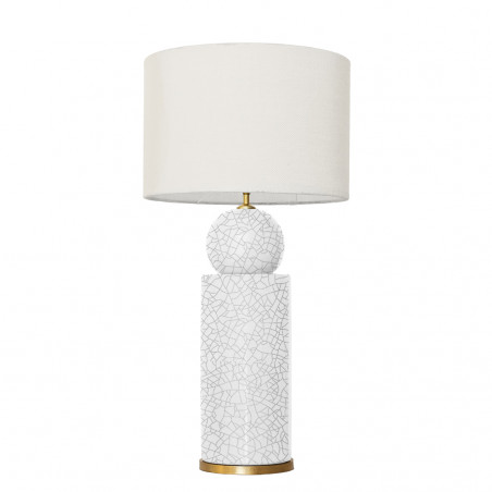 1837 - Lamp and Sack Shade (77cm height) Gold base flat design.