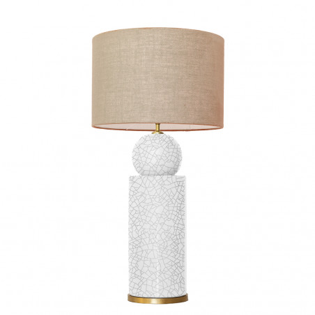 1837 - Lamp and Sack Shade (77cm height) Gold base flat design.