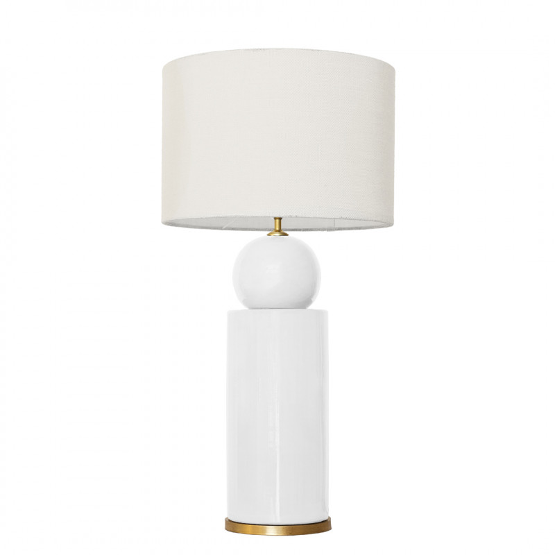 1837 - Lamp and Sack Shade (77cm height) Gold base flat design.