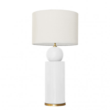 1837 - Lamp and Sack Shade (77cm height) Gold base flat design.