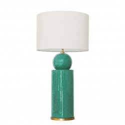 1837 - Lamp and Sack Shade (77cm height) Gold base flat design.