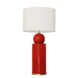 1837 - Lamp and Sack Shade (77cm height) Gold base flat design.