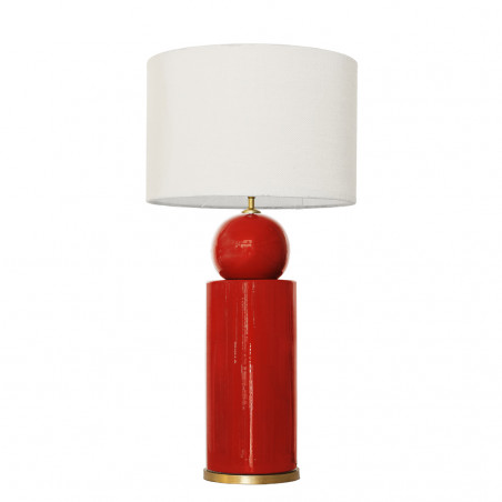 1837 - Lamp and Sack Shade (77cm height) Gold base flat design.