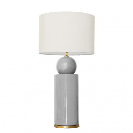 1837 - Lamp and Sack Shade (77cm height) Gold base flat design.