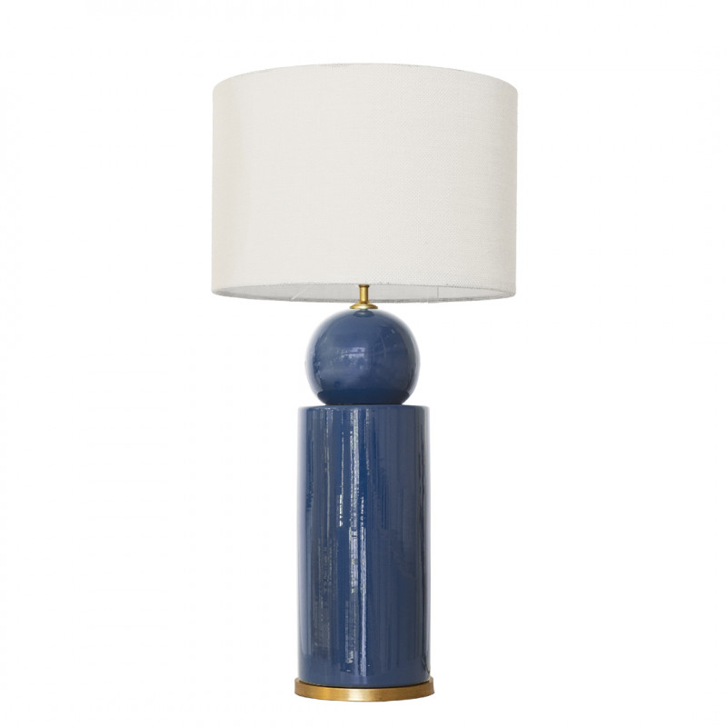 1837 - Lamp and Sack Shade (77cm height) Gold base flat design.