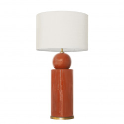 1837 - Lamp and Sack Shade (77cm height) Gold base flat design.