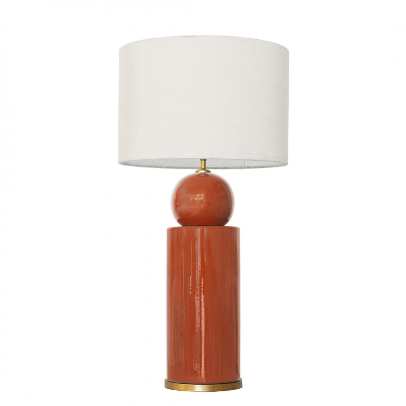 1837 - Lamp and Sack Shade (77cm height) Gold base flat design.