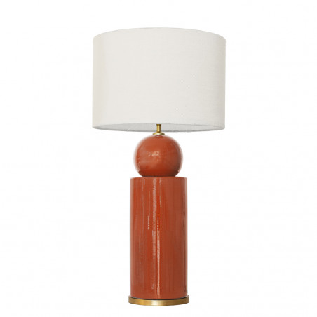 1837 - Lamp and Sack Shade (77cm height) Gold base flat design.