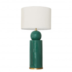 1837 - Lamp and Sack Shade (77cm height) Gold base flat design.