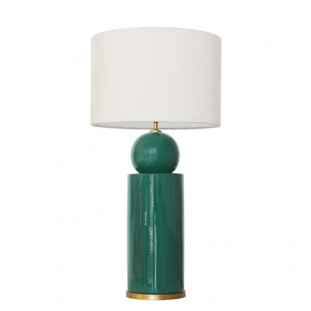 1837 - Lamp and Sack Shade (77cm height) Gold base flat design.