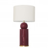 1838 - Ceramic lamp, sack style shade and gold coloured base (67cm height)