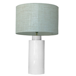 1727 - Lamp and Linen Shade (65cm height) No base.