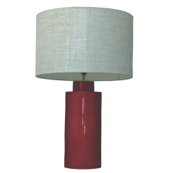 1727 - Lamp and Linen Shade (65cm height) No base.