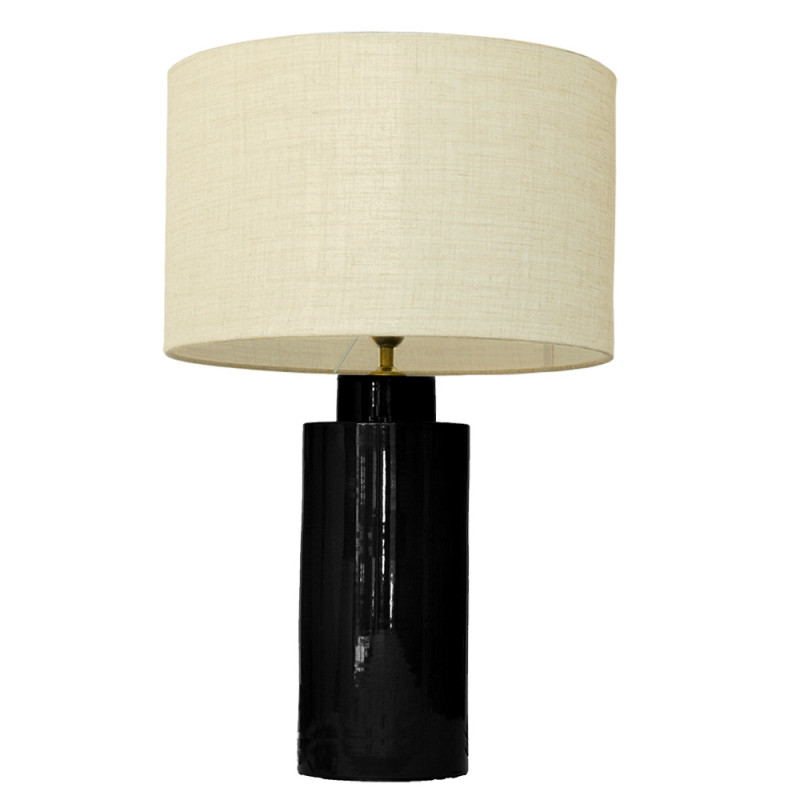 1727 - Lamp and Linen Shade (65cm height) No base.