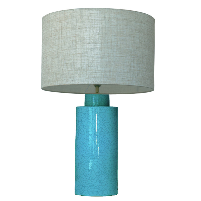 1727 - Lamp and Linen Shade (65cm height) No base.