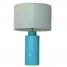 1727 - Lamp and Linen Shade (65cm height) No base.