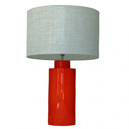 1727 - Lamp and Linen Shade (65cm height) No base.