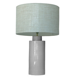 1727 - Lamp and Linen Shade (65cm height) No base.