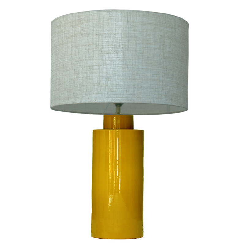 1727 - Lamp and Linen Shade (65cm height) No base.