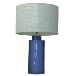 1727 - Lamp and Linen Shade (65cm height) No base.