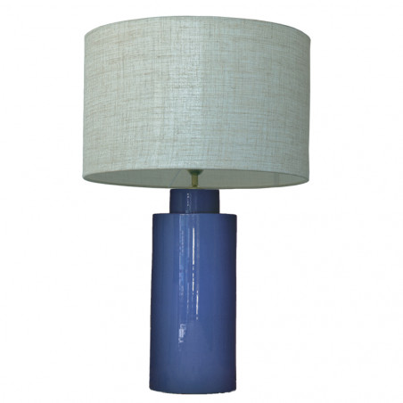 1727 - Lamp and Linen Shade (65cm height) No base.