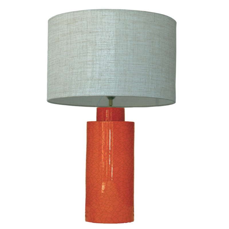 1727 - Lamp and Linen Shade (65cm height) No base.