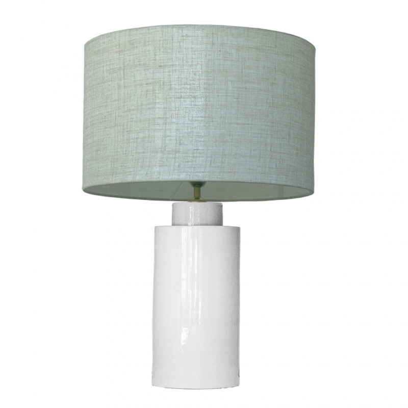 1728 - Small lamp and Linen style shade (59cm height)