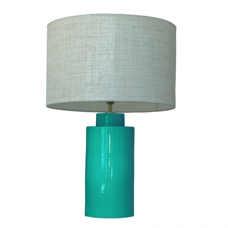 1728 - Small lamp and Linen style shade (59cm height)