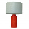 1728 - Small lamp and Linen style shade (59cm height)