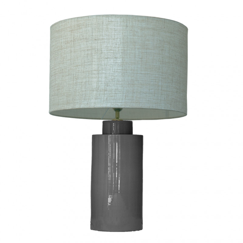 1728 - Small lamp and Linen style shade (59cm height)