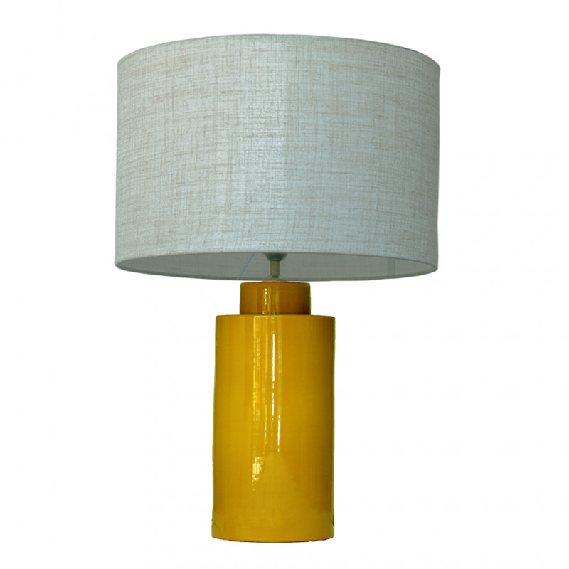 1728 - Small lamp and Linen style shade (59cm height)