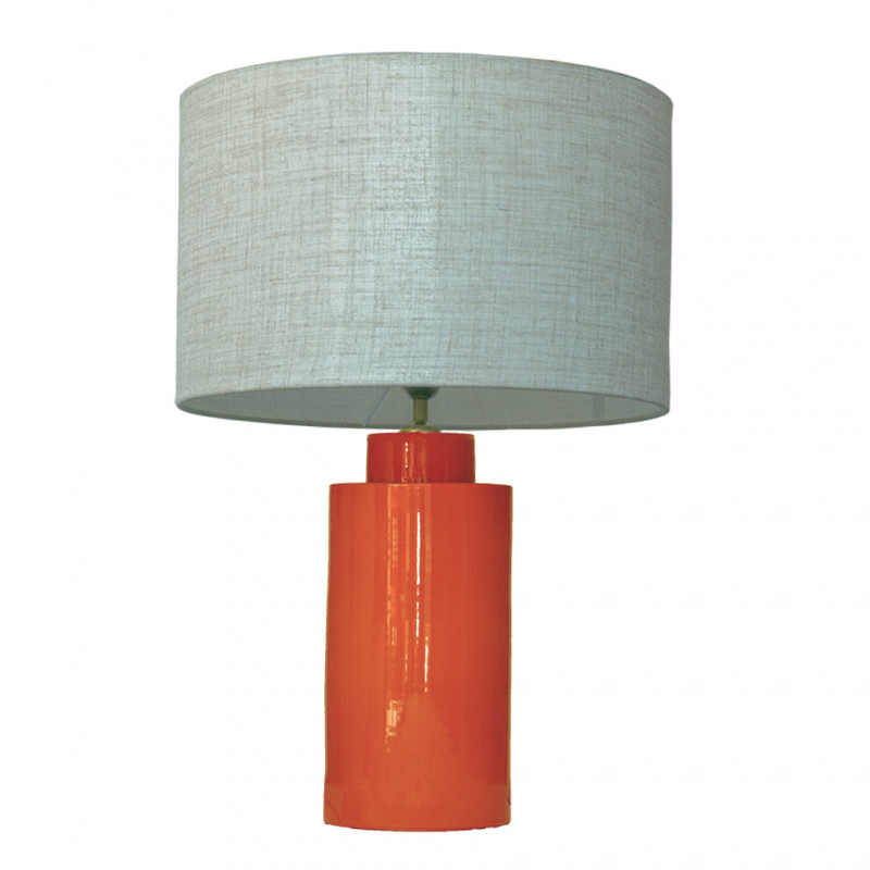 1728 - Small lamp and Linen style shade (59cm height)