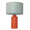 1728 - Small lamp and Linen style shade (59cm height)