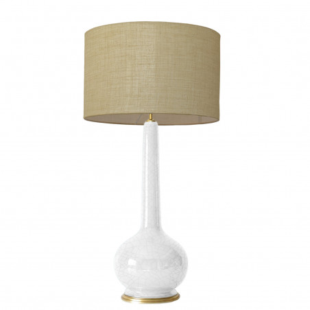 1778 - Large lamp and linen style shade (94cm height)