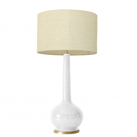 1778 - Large lamp and linen style shade (94cm height)