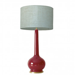 1778 - Large lamp and linen style shade (94cm height)