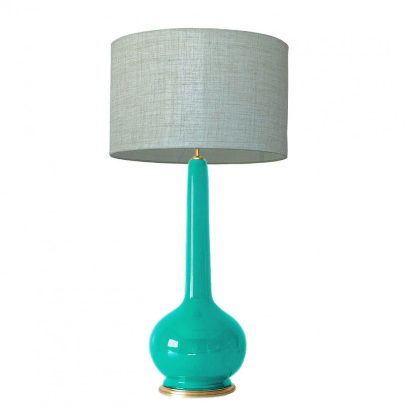 1778 - Large lamp and linen style shade (94cm height)