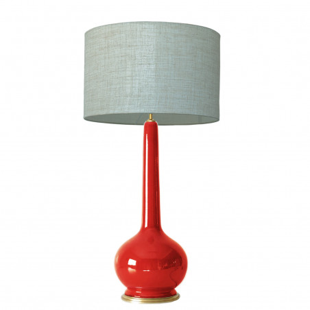 1778 - Large lamp and linen style shade (94cm height)