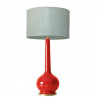 1778 - Large lamp and linen style shade (94cm height)