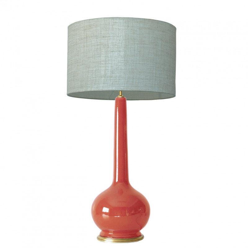 1778 - Large lamp and linen style shade (94cm height)